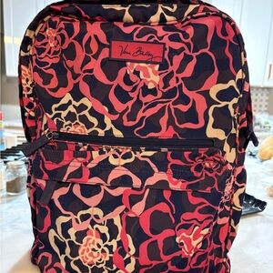 VERA BRADLEY Katalina Pink Floral  CAMPUS BACKPACK Bag FULL SIZE Newer Style